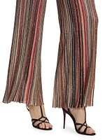 Stripe Sequined Flare Pant