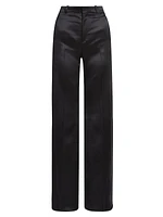 Wide-Leg Wool-Blend Trousers