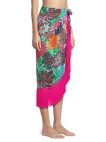 Luna Floral Fringe Sarong