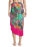 Luna Floral Fringe Sarong