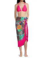 Luna Floral Fringe Sarong