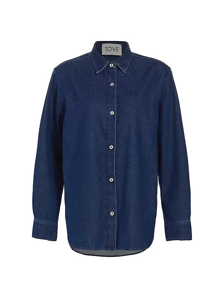 Navie Cotton-Blend Denim Shirt