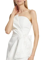 Sia Strapless Draped Midi-Dress