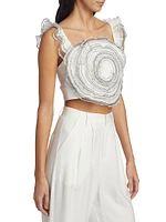 Joviality Rosette Crop Top