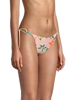 Beaded Floral String Bikini Bottom