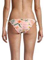 Beaded Floral String Bikini Bottom