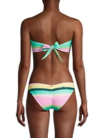 Stripe O-Ring Bandeau Bikini Top