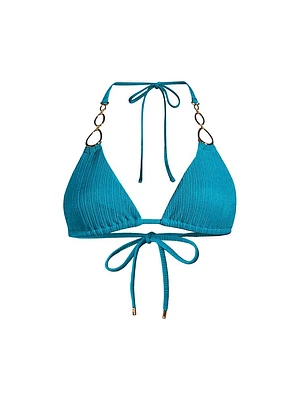 Mara Chain-Embellished Triangle Bikini Top