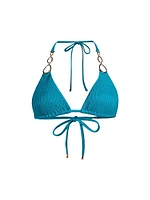 Mara Chain-Embellished Triangle Bikini Top