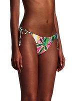 Embellish Tropical Floral String Bikini Bottom