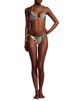 Embellish Tropical Floral String Bikini Bottom