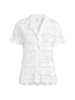 Lace Button-Front Shirt