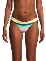 Ruched Stripe Bikini Bottom