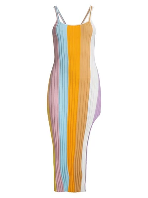 Piper Striped Slit Dress