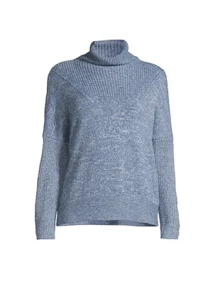 Mix Stitch Mock Turtleneck Sweater