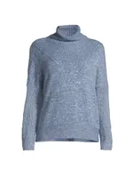 Mix Stitch Mock Turtleneck Sweater