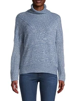 Mix Stitch Mock Turtleneck Sweater