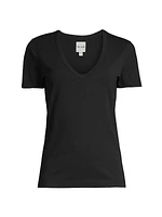 Cotton-Blend V-Neck T-Shirt