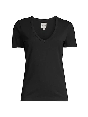 Cotton-Blend V-Neck T-Shirt