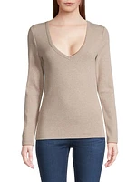 Perfect Knit Rib V-Neck Top