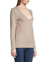 Perfect Knit Rib V-Neck Top