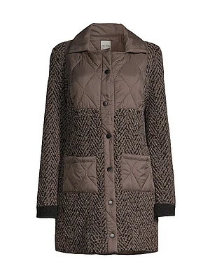 Quilted Knit Coat