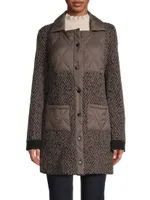 Quilted Knit Coat