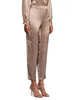 Relaxed Satin Cargo Pants