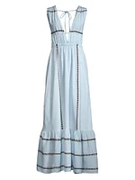 Lelisa Woven Cotton-Blend Maxi Dress