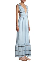 Lelisa Woven Cotton-Blend Maxi Dress