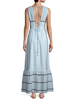 Lelisa Woven Cotton-Blend Maxi Dress