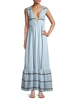 Lelisa Woven Cotton-Blend Maxi Dress