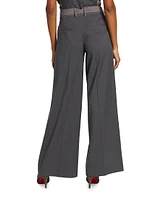 Two-Tone Wide-Leg Pants