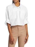 Cotton Poplin Cropped Shirt