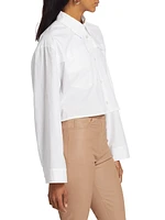 Cotton Poplin Cropped Shirt