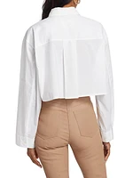 Cotton Poplin Cropped Shirt