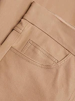 Stretch Leather Flared Pants