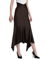 Ruched Stretch Hi-Lo Skirt