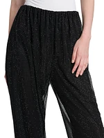 Rhinestone Mesh Pants