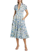 Inox Floral Jacquard Midi-Dress