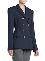 Seamed Double-Breasted Blazer