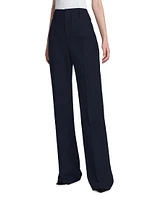 High-Waist Tropical Wool Pants