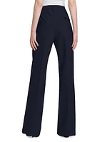 High-Waist Tropical Wool Pants