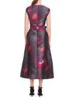 Mariana Floral Mikado Midi-Dress