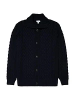 Wool Cable-Knit Cardigan