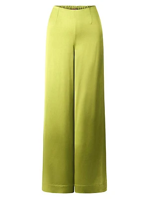 Luke Satin Wide-Leg Pants