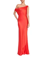 Ashanti Satin One-Shoulder Gown