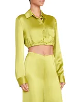 Oren Satin Crop Shirt