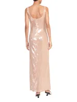 Le Sable Sequined Column Gown