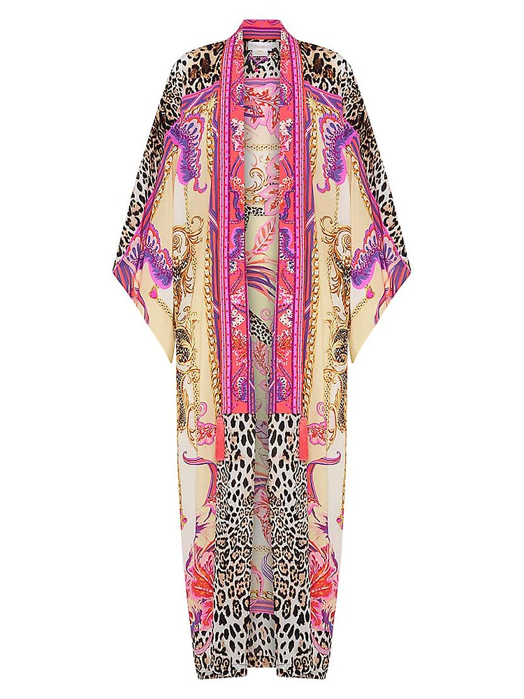 Leopard Silk Caftan